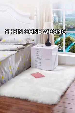 购物者从Shein订购了巨大的毛绒地毯,但当它到达时,却哑口无言